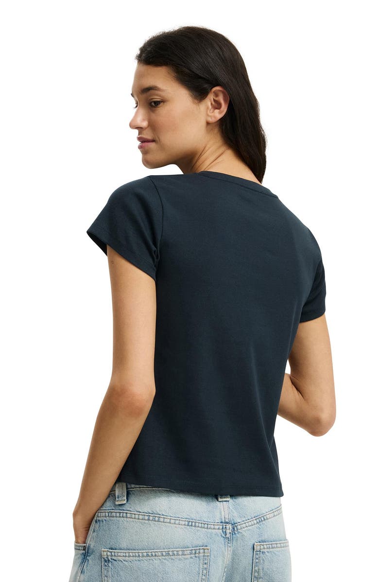 Cotton On Women's 90S Baby Tee, Alternate, color, Ink Navy