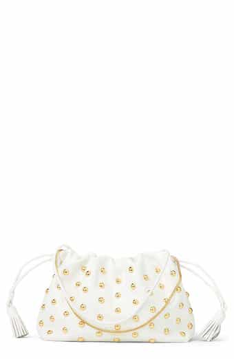 Veronica Beard Small Stash Studded Leather Drawstring Clutch