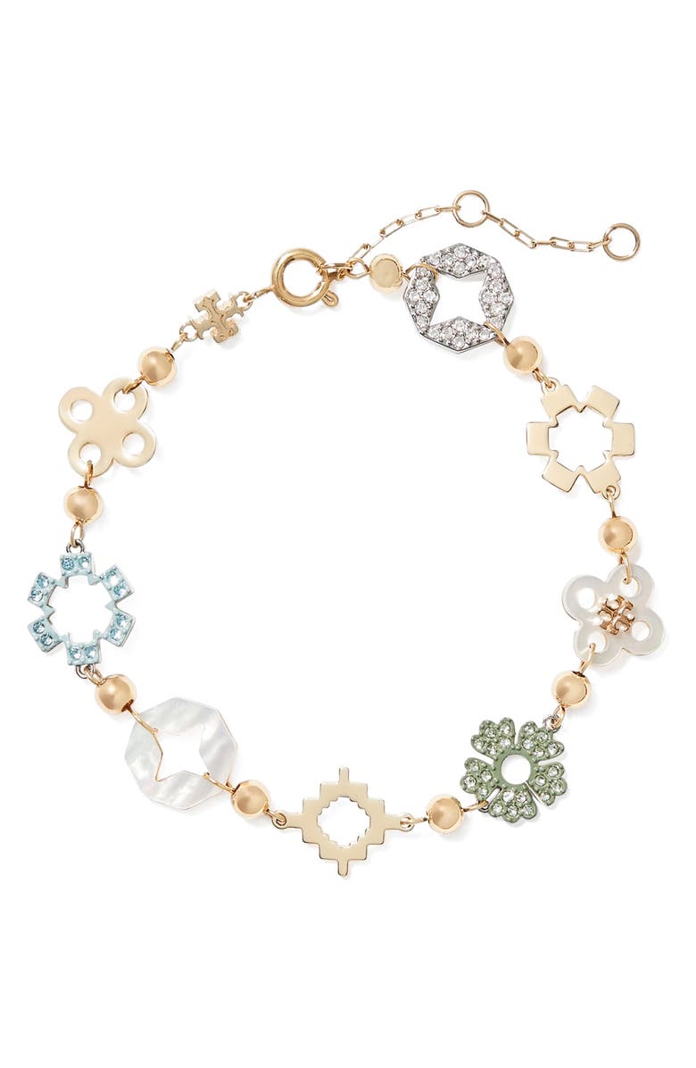 Tory Burch Forget Me Not Bracelet, Main, color, Multi