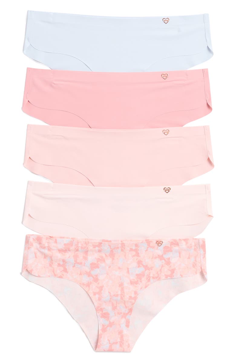 Danskin Dolphin Leg 5-Pack Assorted Hipsters, Main, color, 