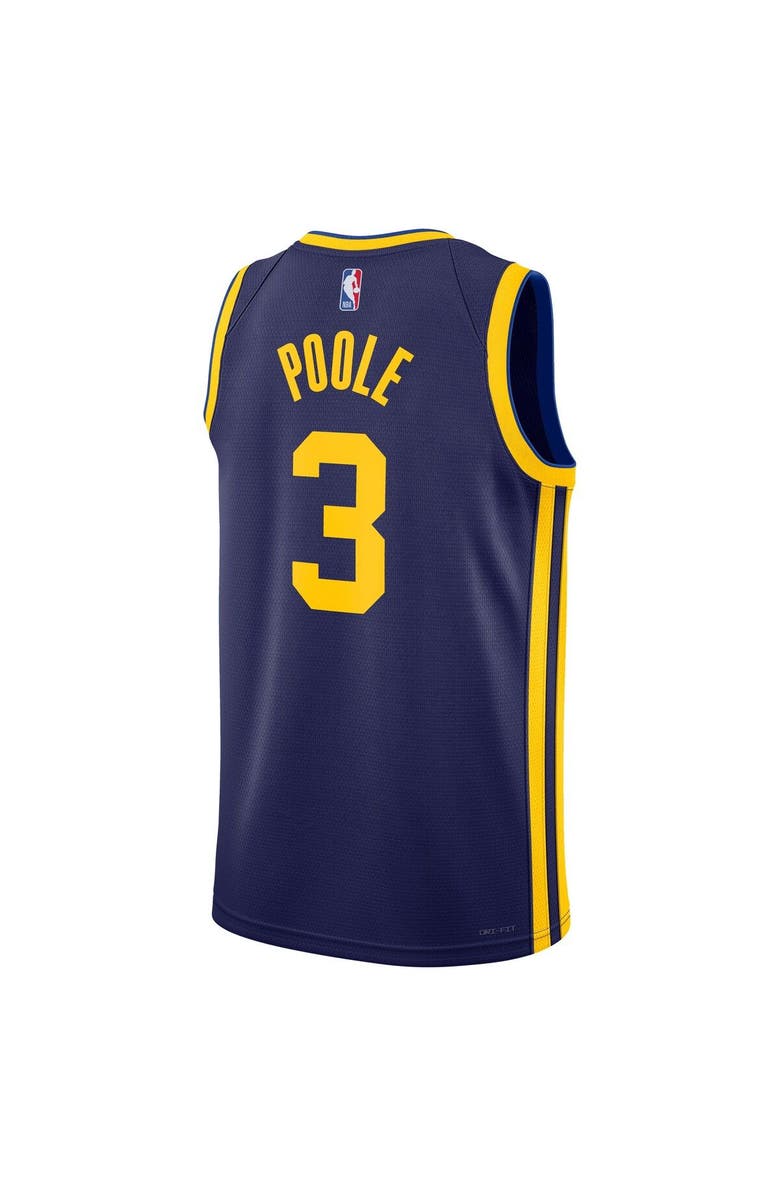 Jordan Brand Unisex Jordan Brand Jordan Poole Navy Golden State Warriors Swingman Jersey - Statement Edition, Alternate, color, 
