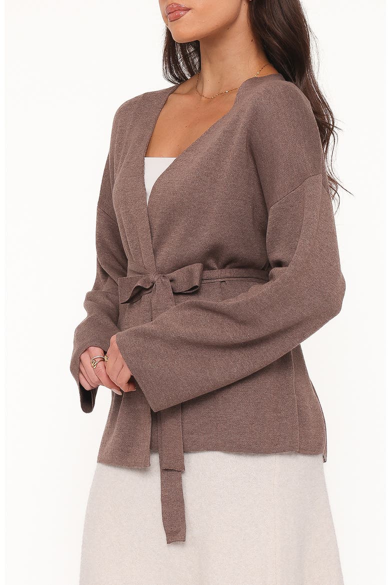 Mallory Wrap Cardigan, Alternate, color, BROWN