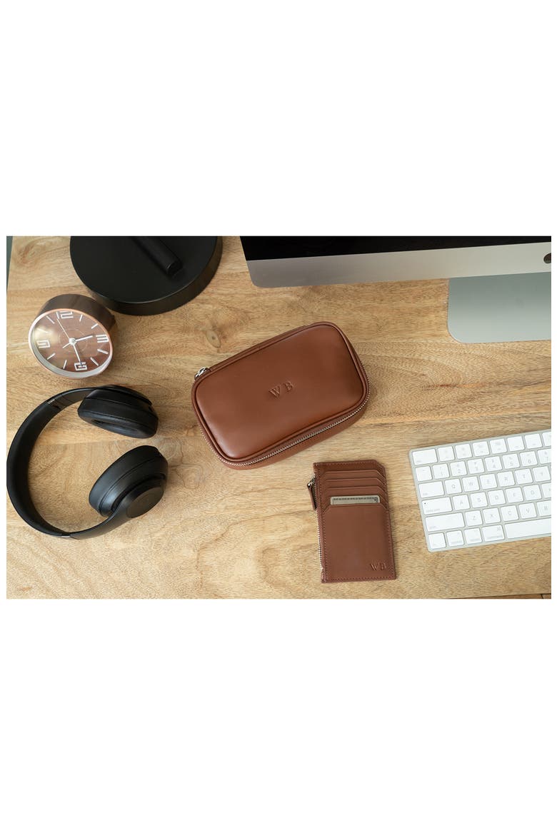 Zip Leather Card Case, Alternate, color, TAN