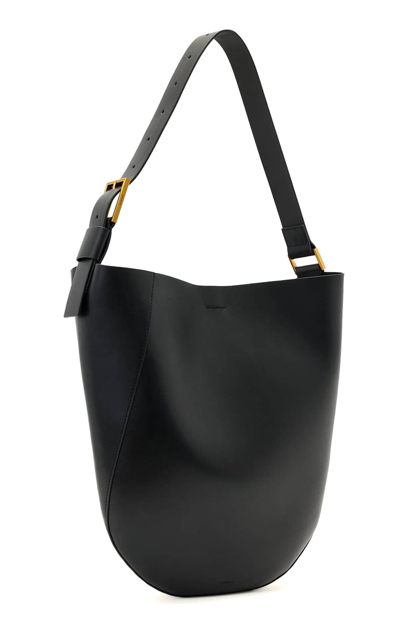 AllSaints Luna Hobo Shoulder Bag, Alternate, color, Black