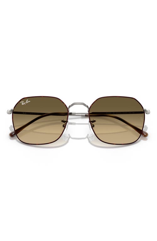 Ray Ban Ray-ban 55mm Gradient Geometric Sunglasses In Brown Grad