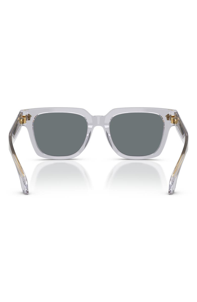 Versace 52mm Square Sunglasses, Alternate, color, Transparent Grey / Dark Blue