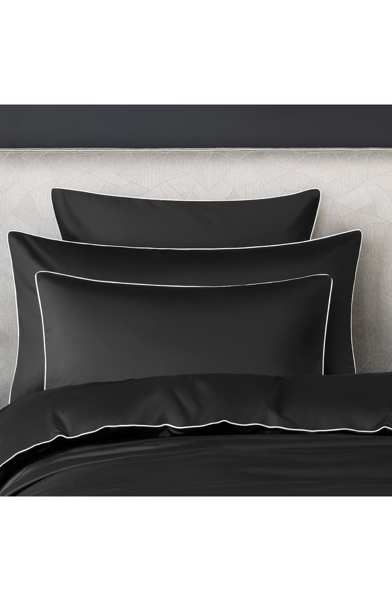 Togas Clarity piping Pillowcase Set, Alternate, color, Black