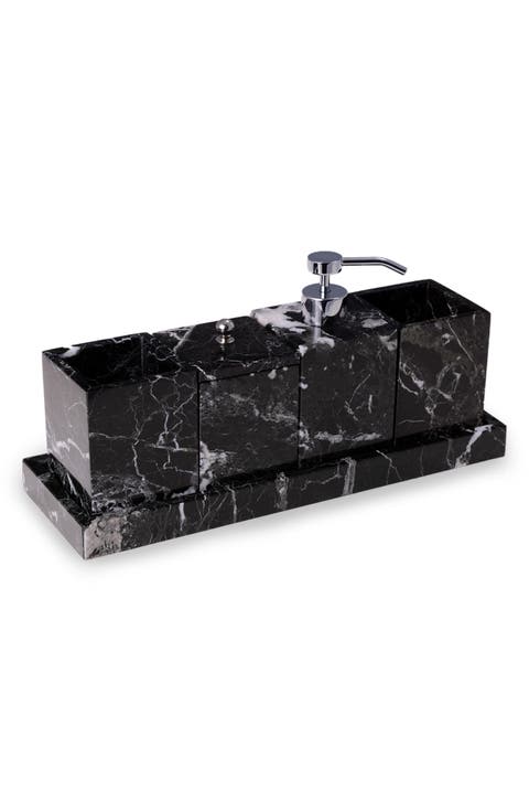 5-Piece Zebra Marble Vanity Set