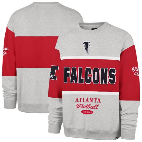 Men's '47 Red/Heather Gray Atlanta Falcons Blockfield Maximalist Sweatshirt