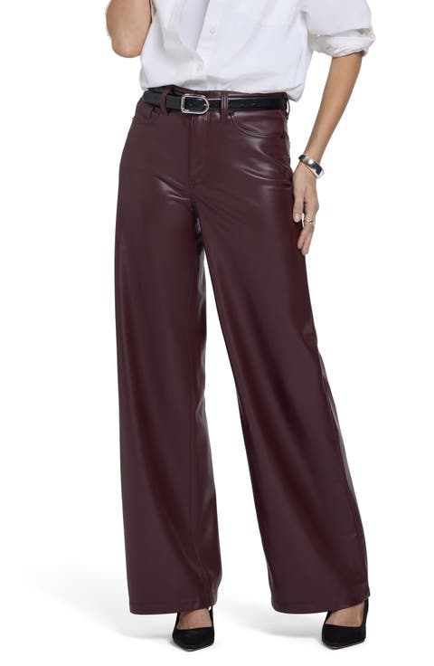 Teresa Faux Leather Wide Leg Pants