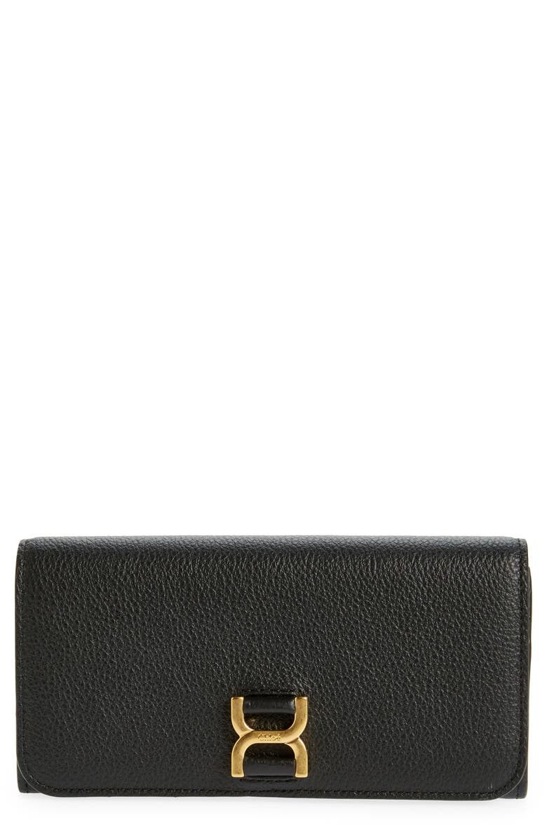 Chloé Marcie Leather Long Wallet, Main, color,