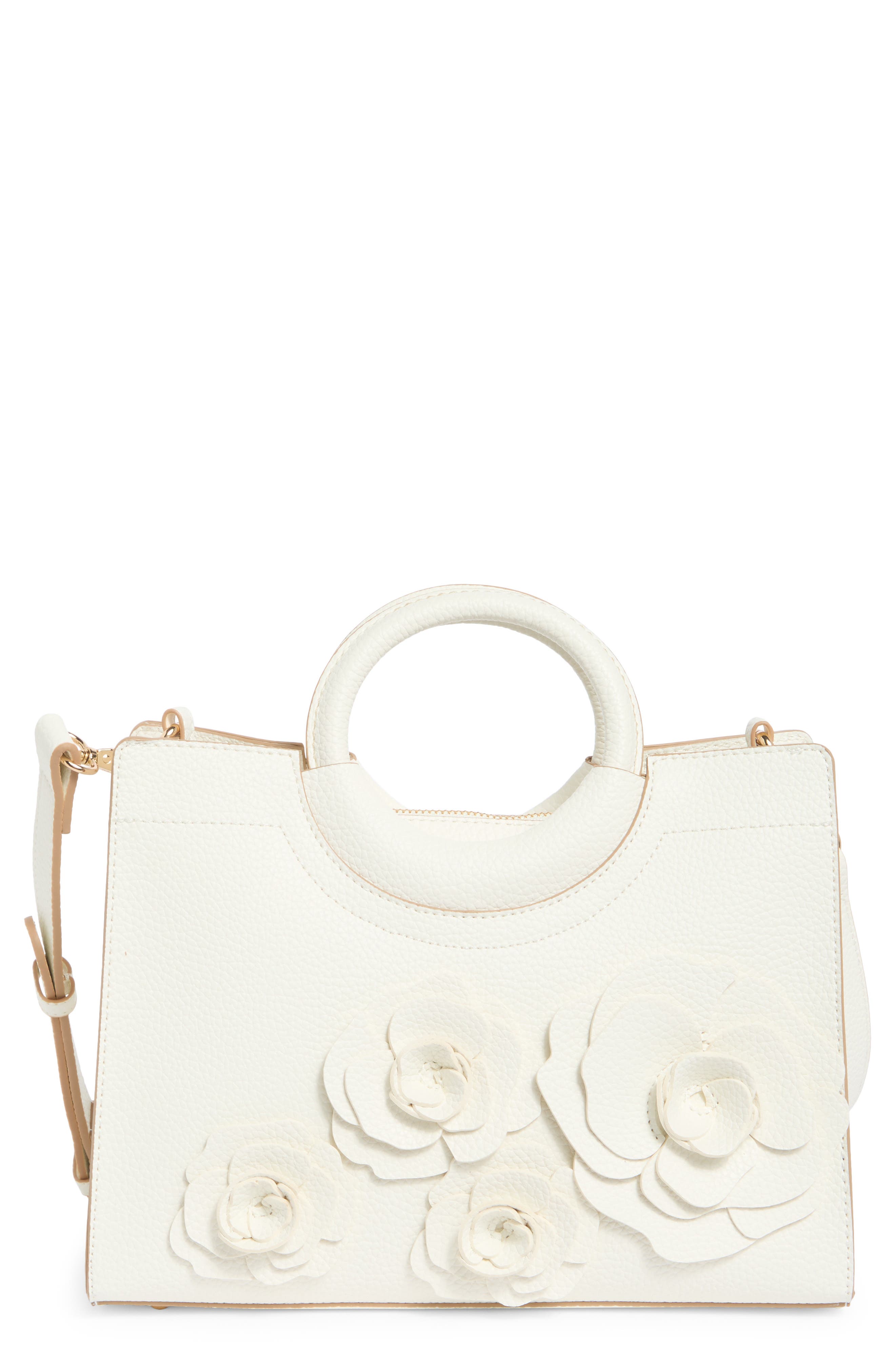 Nanette Lepore Floral Appliqué Satchel Bag