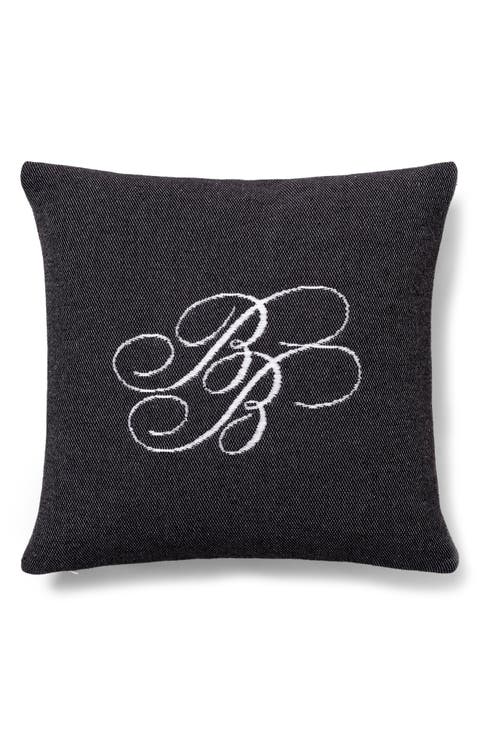 BB Monogram Throw Pillow
