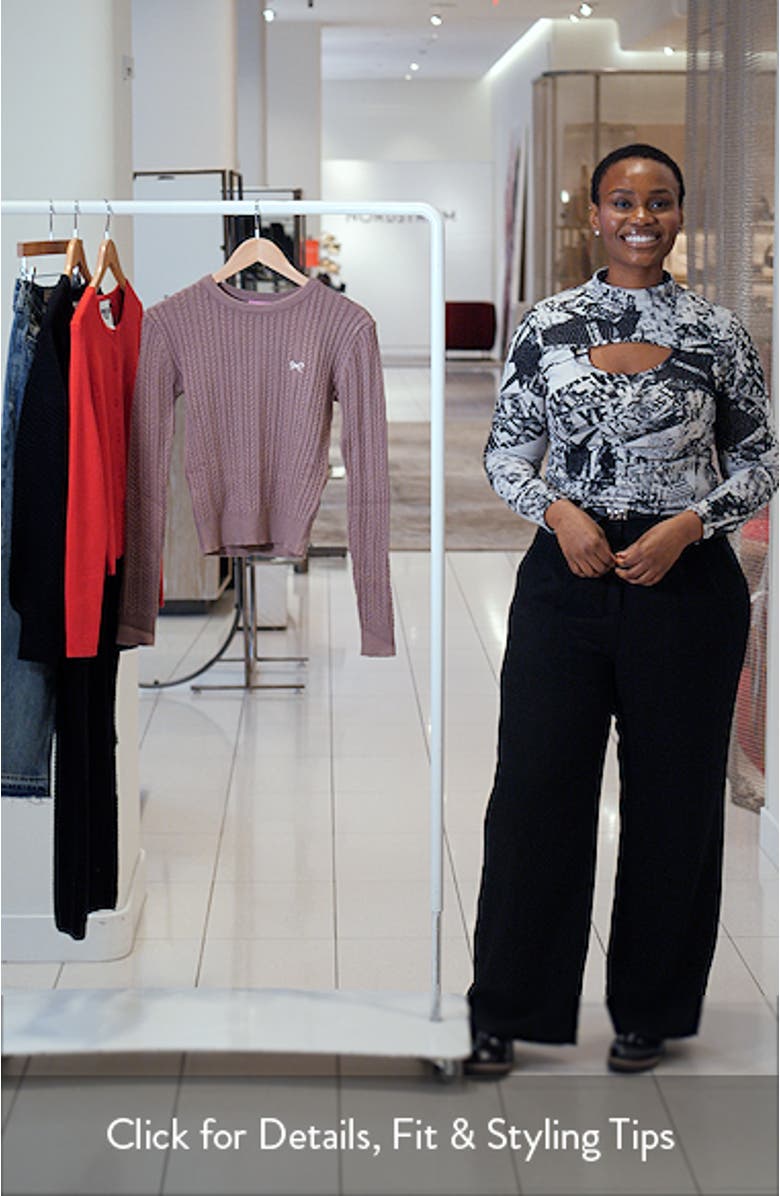 Beverly Bow Cable Stitch Sweater, sales video thumbnail