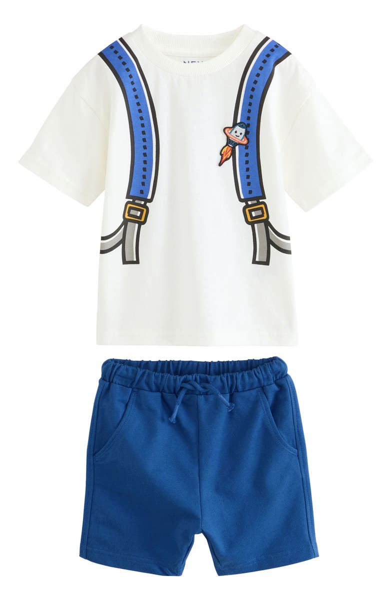 NEXT Kids' Backpack Cotton Graphic T-Shirt, Main, color, White