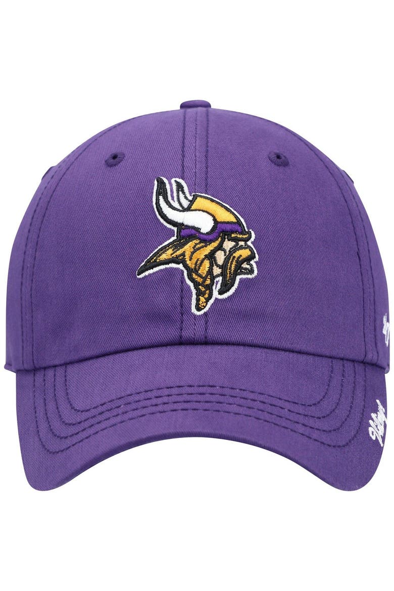 Women's '47 Purple Minnesota Vikings Miata Clean Up Primary Adjustable Hat, Alternate, color, Purple