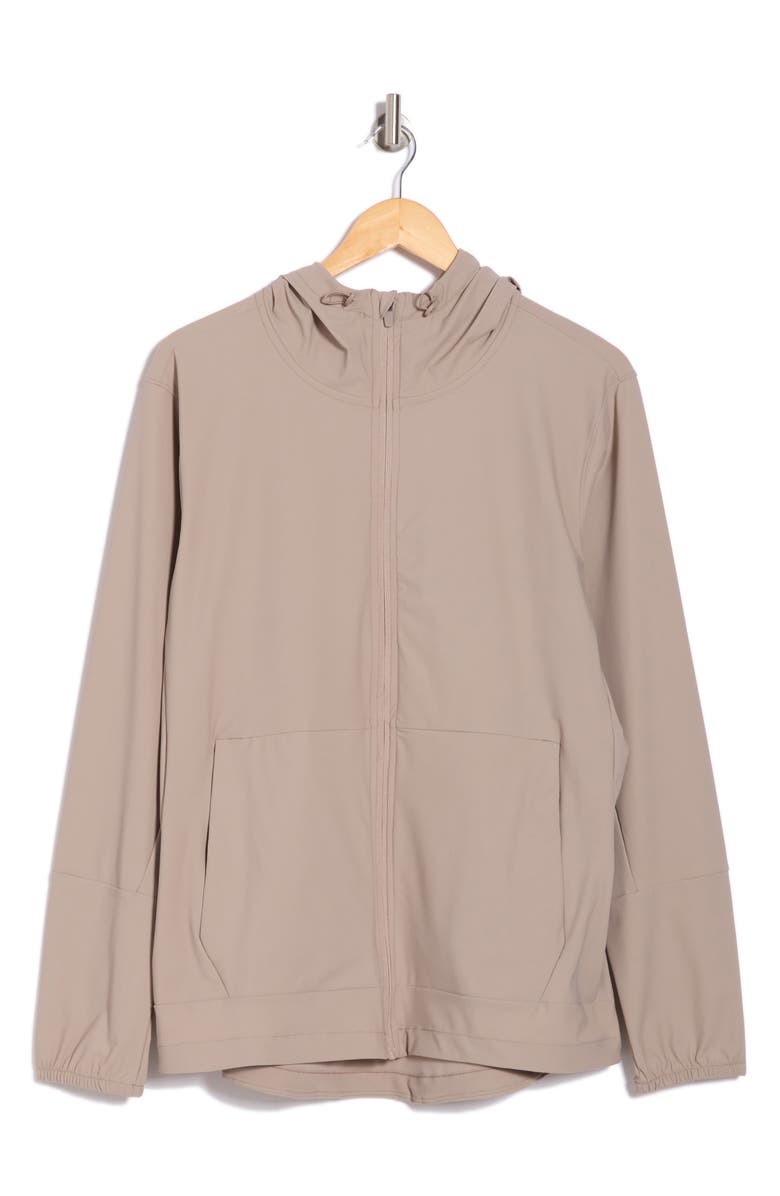 90 DEGREE BY REFLEX Waffle Tex Griffin Zip Hoodie, Alternate, color, Satellite