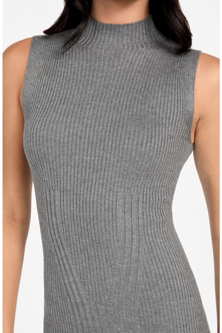 Julia Rib Mock Neck Sweater Dress, Alternate, color, LIGHT/ GREY