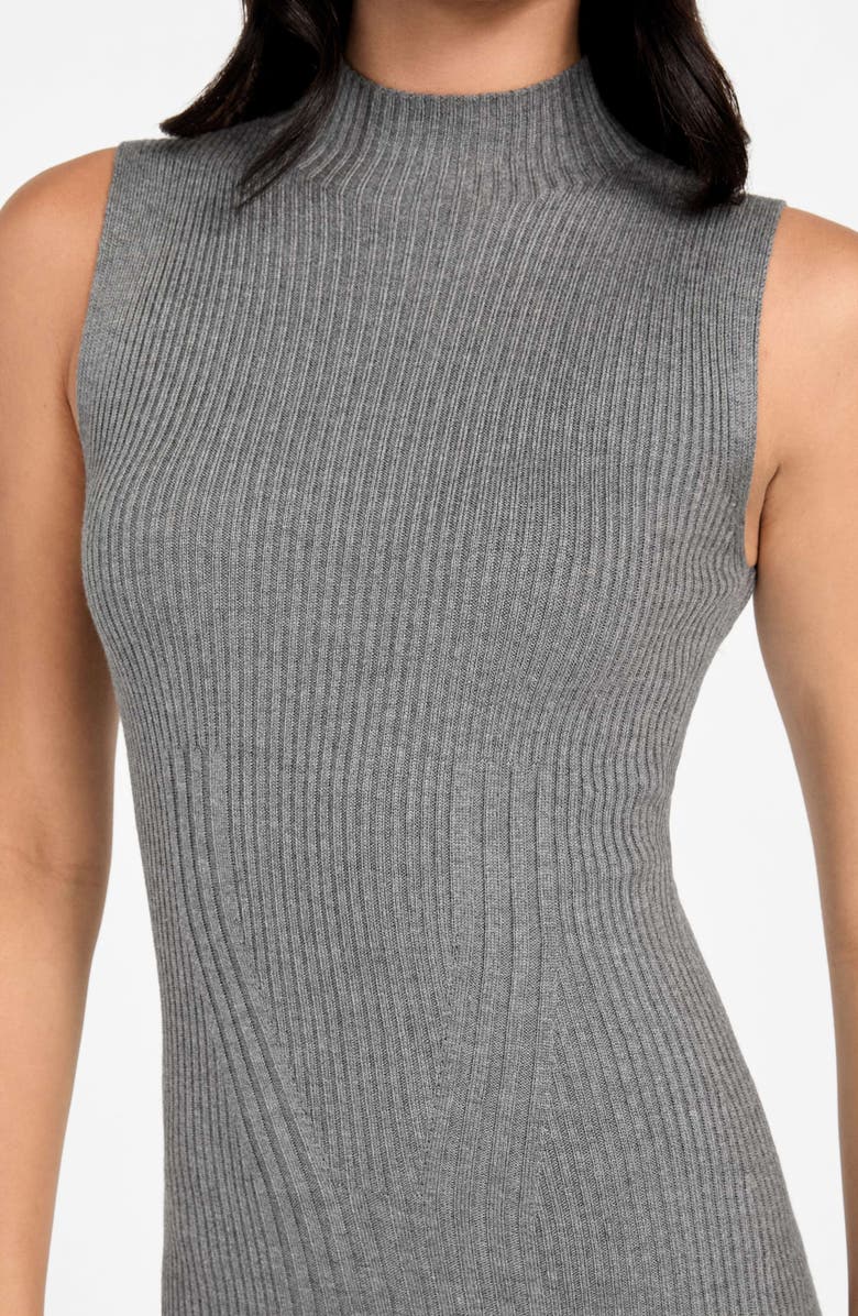 GUESS Julia Rib Mock Neck Sweater Dress, Alternate, color, Light/ Grey