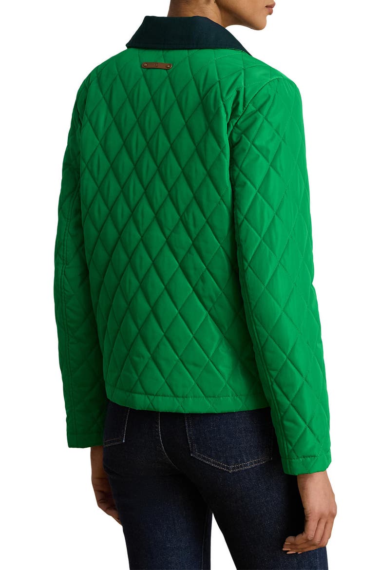 Twill Collar Quilted Jacket, Alternate, color, STEM