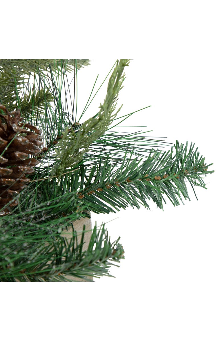 Northlight Iced Glitter Mixed Pine with Berries Boxed Christmas Arrangement - 20", Alternate, color, 