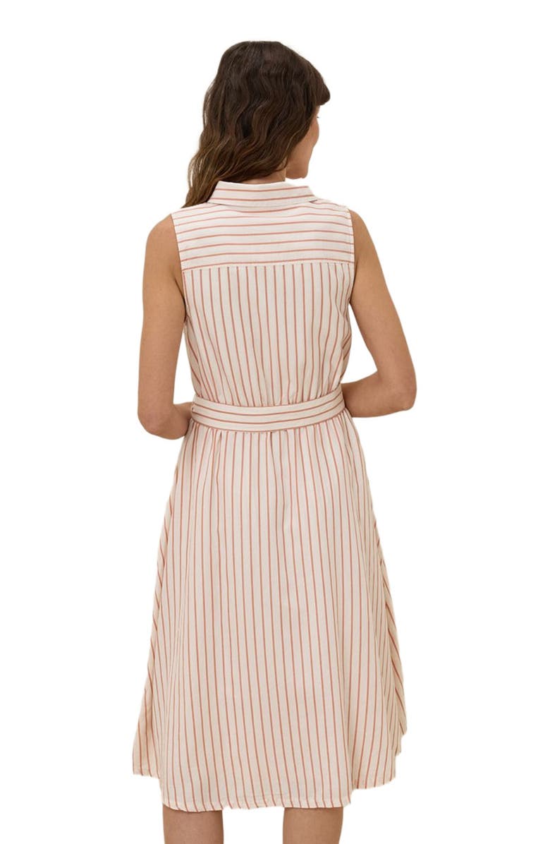 Pact Organic Cotton Sunset Lightweight Cotton Sleeveless Shirtdress, Alternate, color, Zuma Stripe