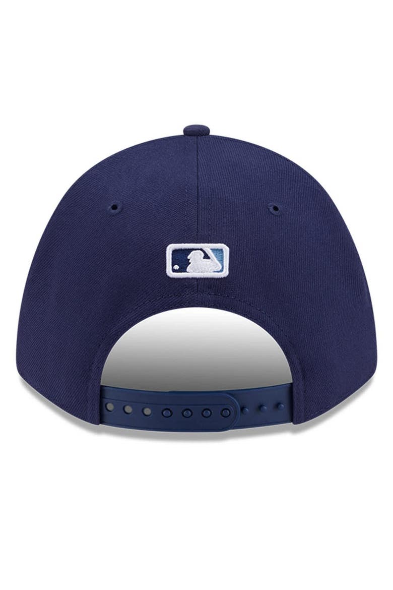 Men's New Era  Navy Tampa Bay Rays Player Replica 9FORTY Adjustable Hat, Alternate, color, Navy