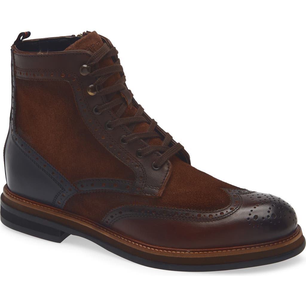 Steve Madden Addis Brogue Boot In Brown