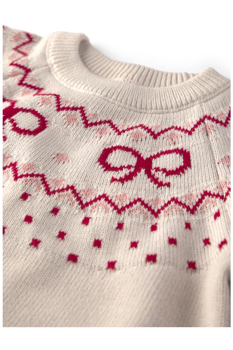 Kids' Organic Cotton Sweater, Alternate, color, LP BOW FAIRISLE