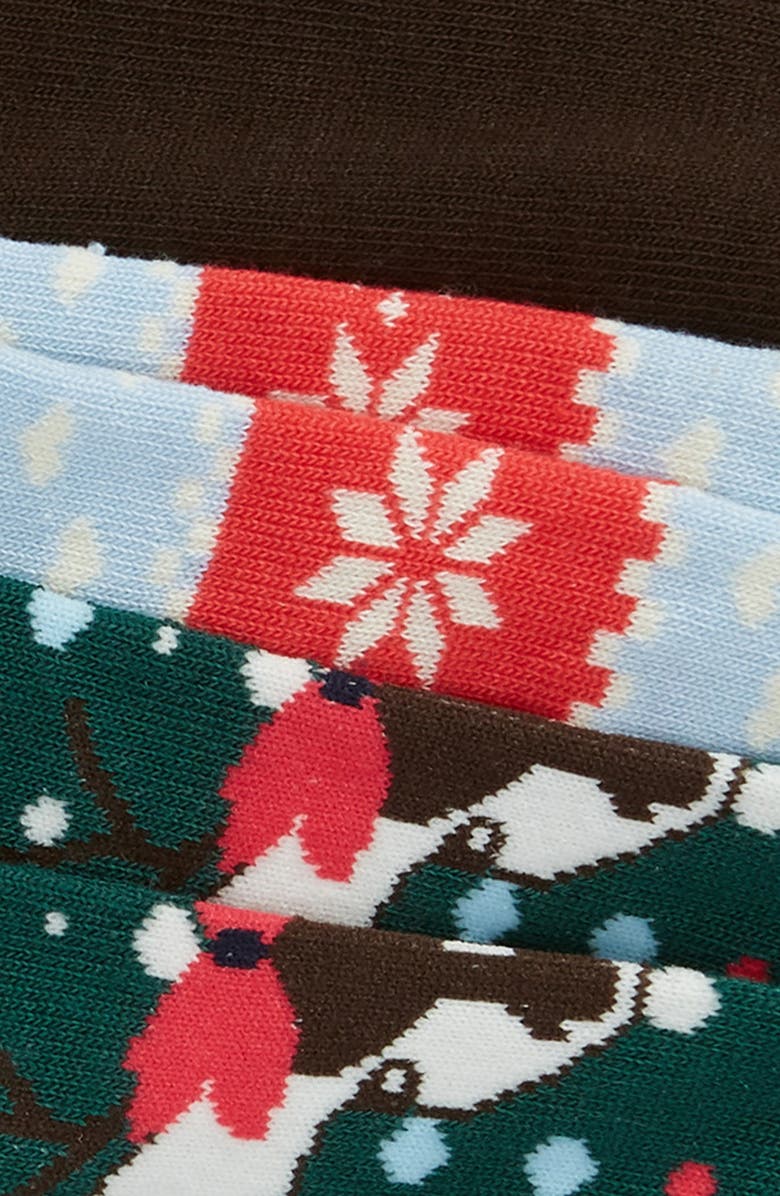 Nordstrom 3-Pack Ankle Socks, Alternate, color, 