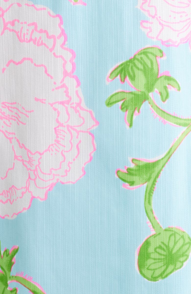 Lilly Pulitzer<sup>®</sup> Sidonie Corded Lace Detail Floral StretchCotton Shift Dress, Alternate, color, Fresh Water