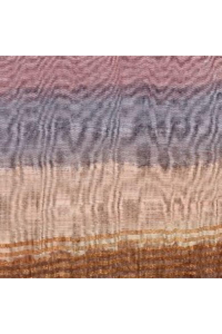 Striped Lightweight Scarf, Alternate, color, Coral