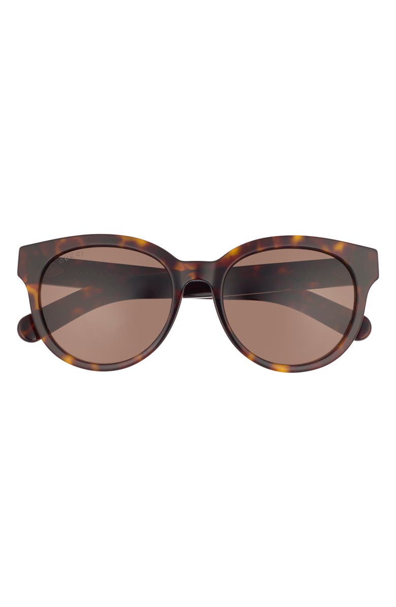 Gucci 53mm Novelty Round Sunglasses, Main, color, Havana Havana Brown