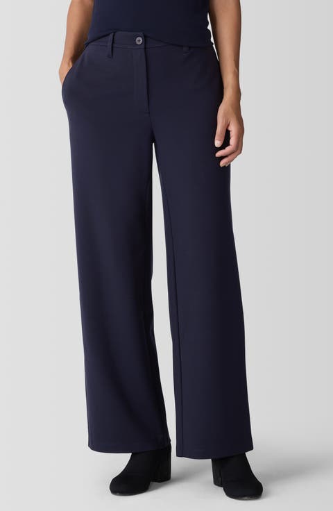 Washable Flex Ponte Wide Leg Pants (Regular & Petite)