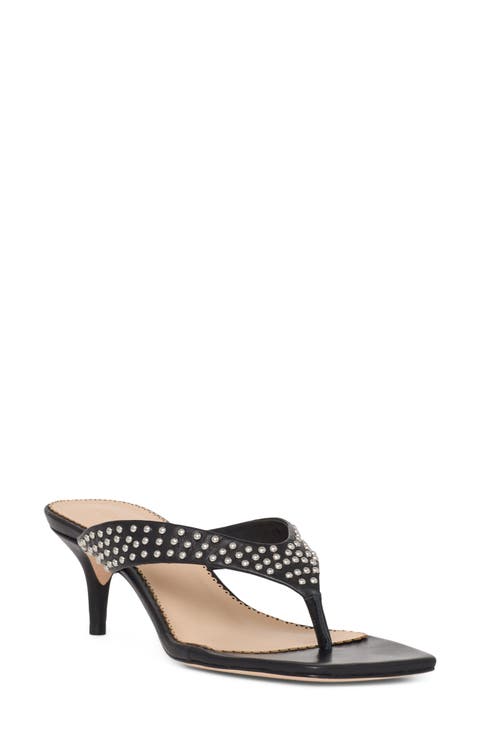 Frankie Studded Leather Thong Sandal (Women)