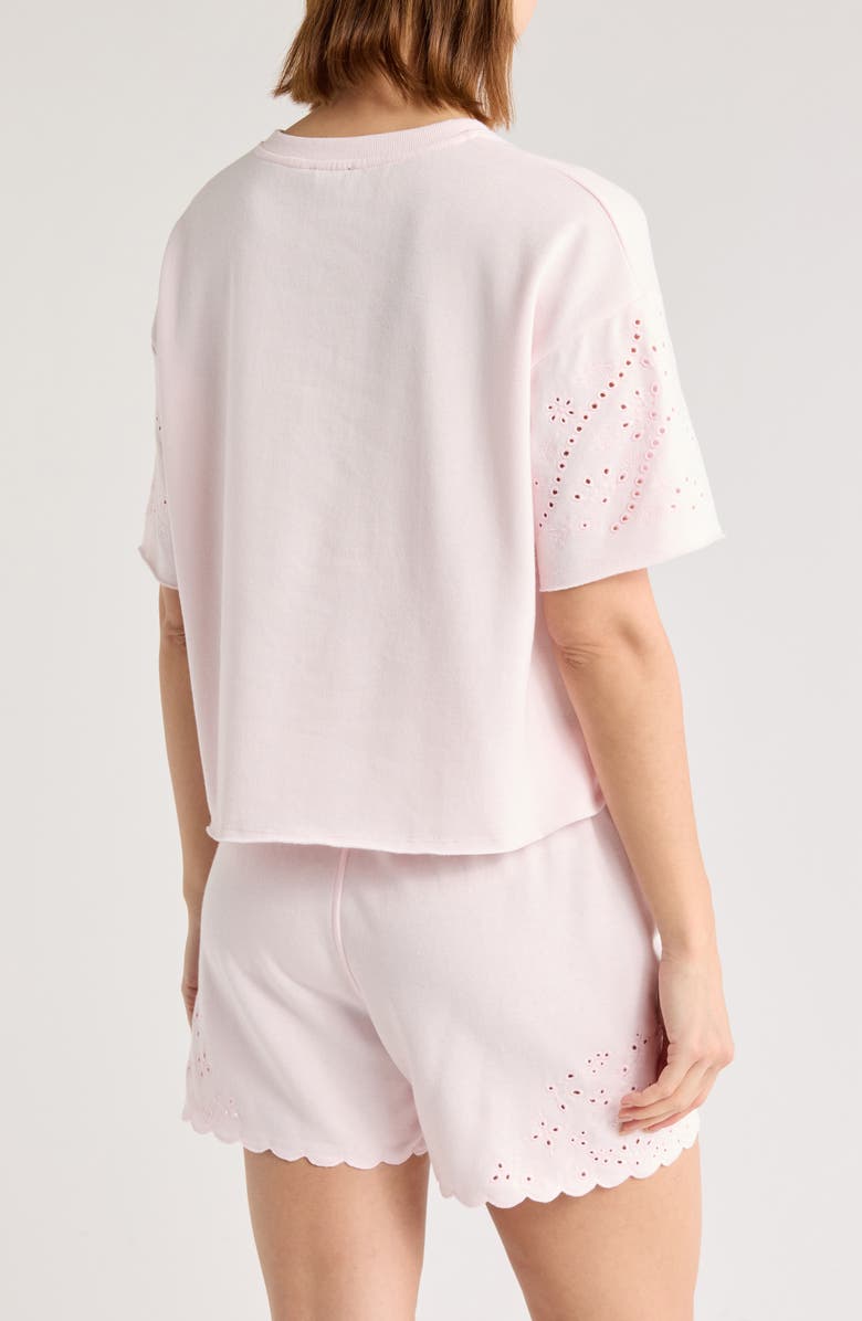 Splendid Raylee Eyelet Sweatshirt, Alternate, color, Patina