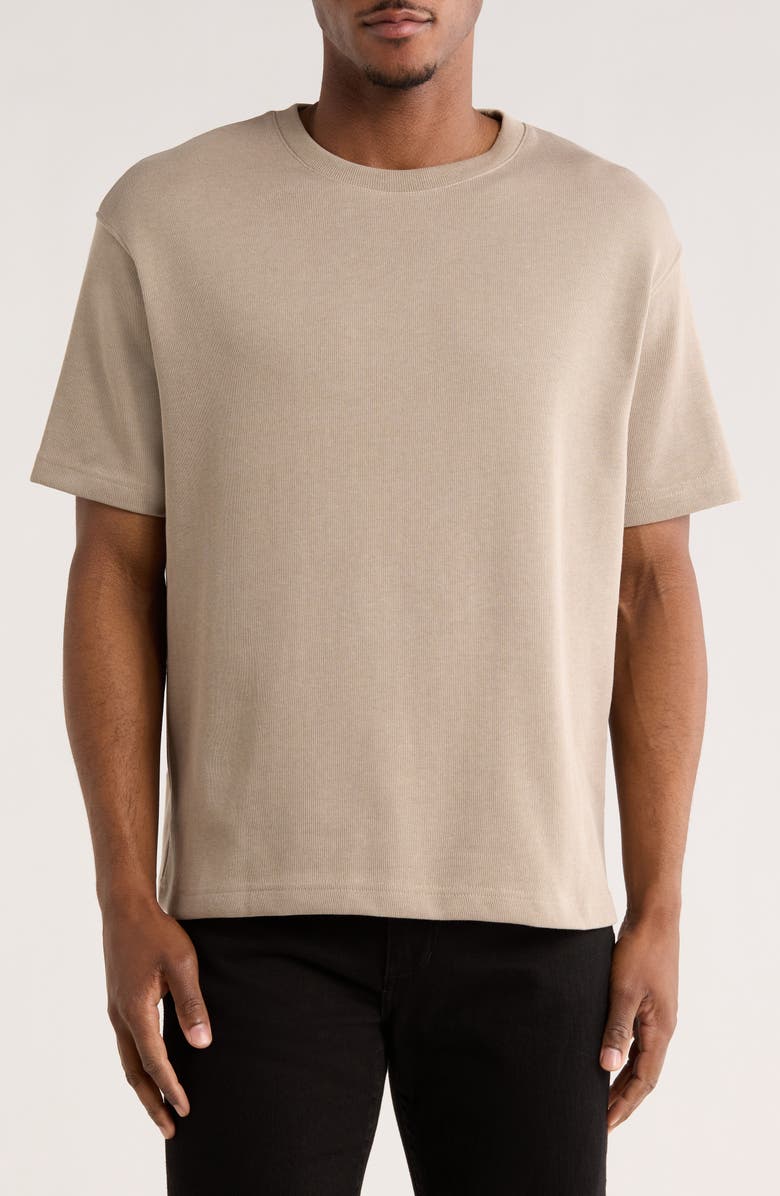 DENIM AND FLOWER Heavyweight Knit T-Shirt, Main, color, Sand