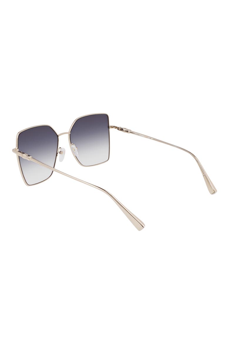 Roseau 57mm Gradient Butterfly Sunglasses, Alternate, color, GOLD/ GRADIENT SMOKE