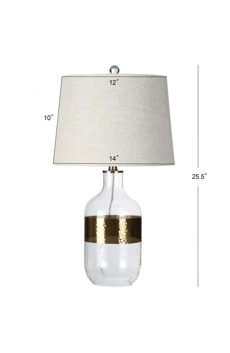 JONATHAN Y Stevens Glass LED Table Lamp, Alternate, color, Gold/Clear