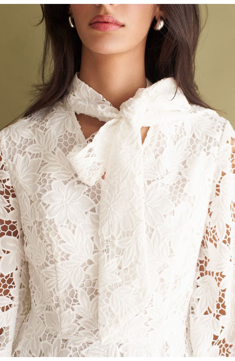 Vasiliki Mirabel Lace Midi Dress, Alternate, color, White