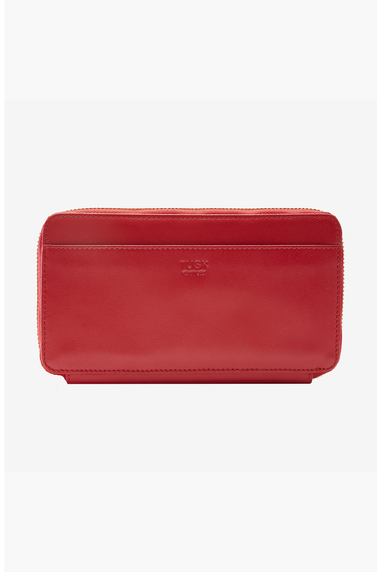 Joy Double Zip Wallet, Main, color, Red