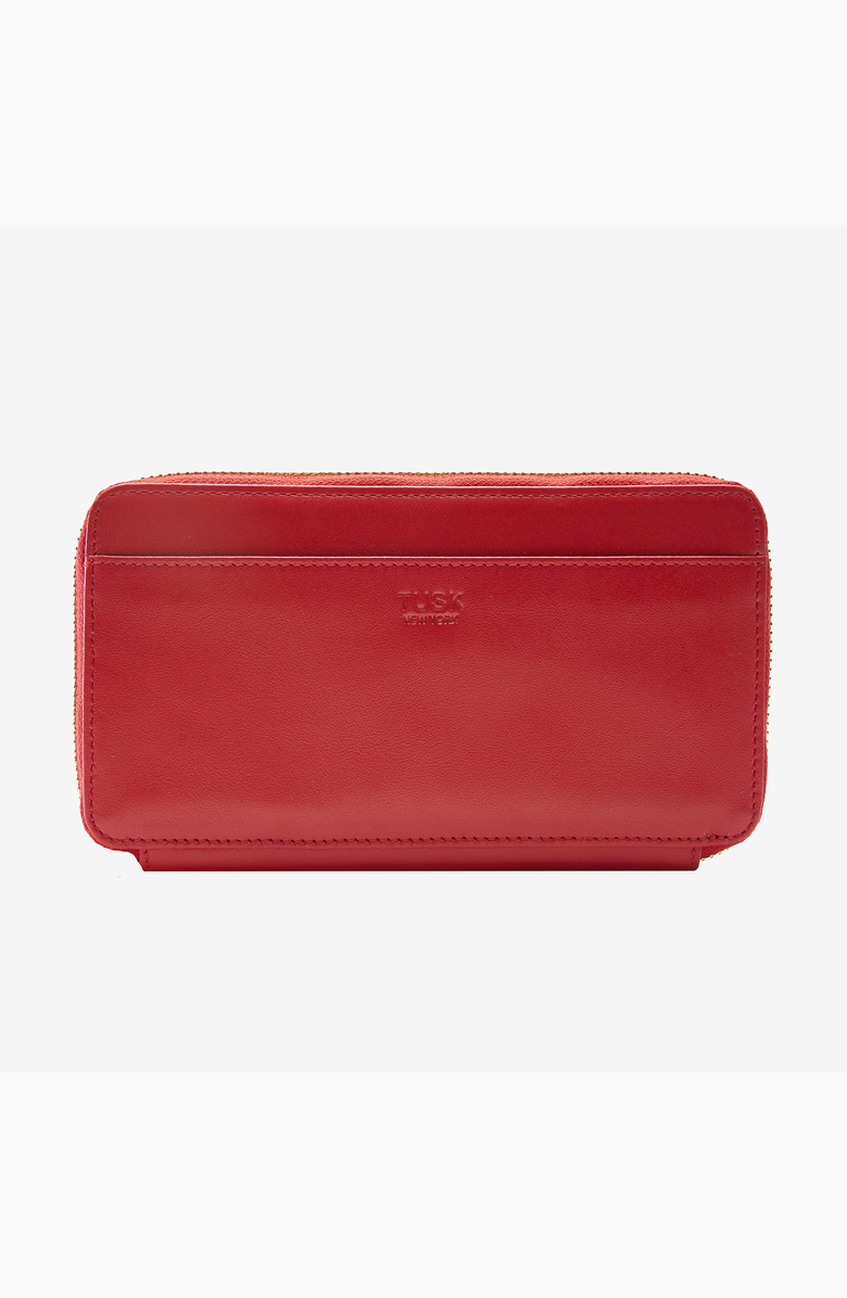 Tusk Joy Double Zip Wallet, Main, color, Red