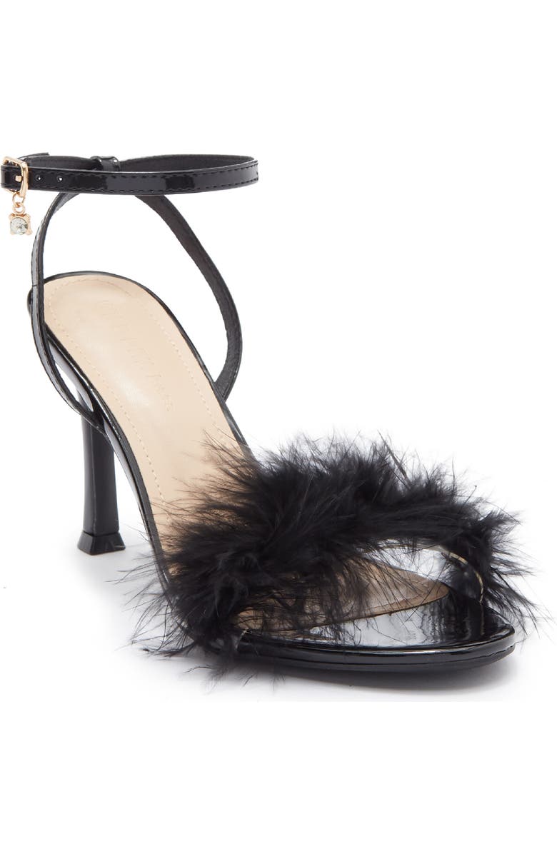 WILD DIVA LOUNGE Safina Faux Fur Heel Sandal, Main, color,