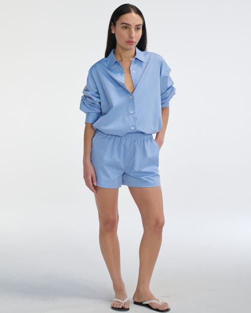 Almina Concept Boxer Cotton Shorts In Periwinkle Blue