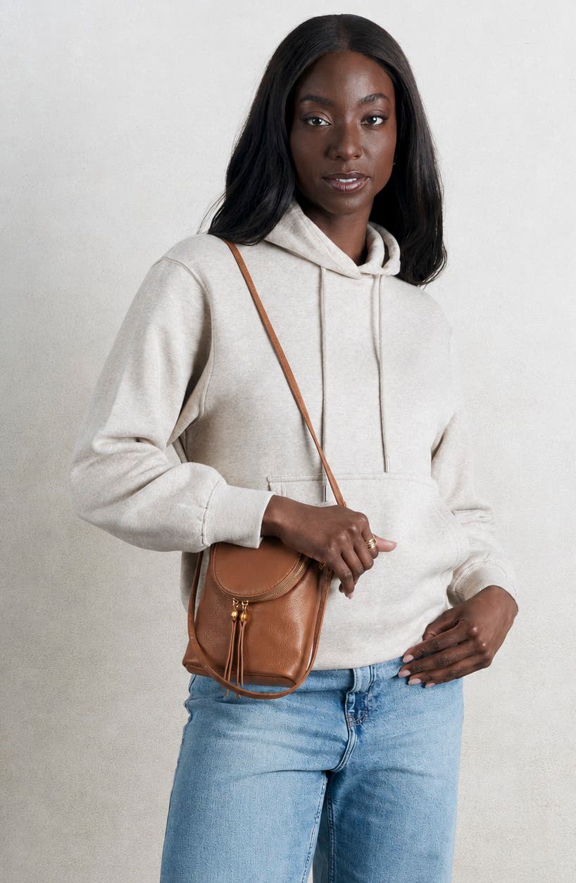 Fern Duo Leather Crossbody Bag, Alternate, color, TIMBER BROWN