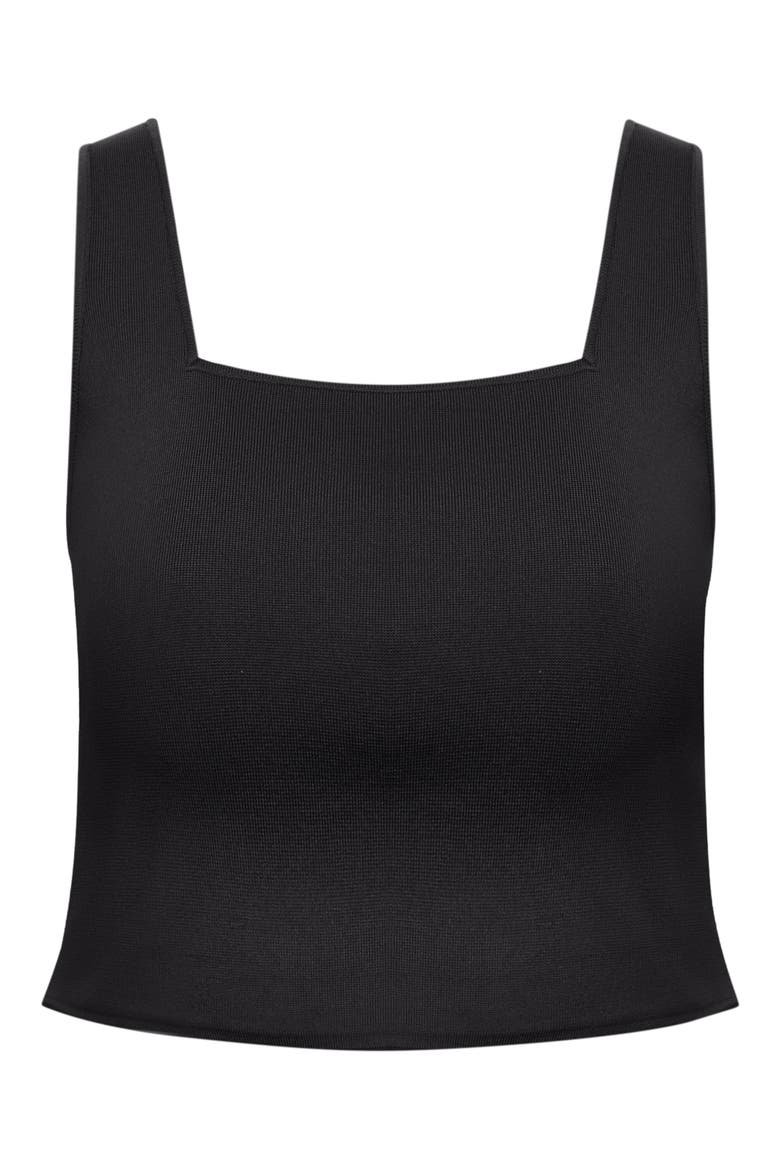 Lanie Compact Knit Top, Alternate, color, BLACK