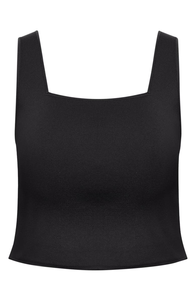 City Chic Lanie Compact Knit Top, Alternate, color, Black