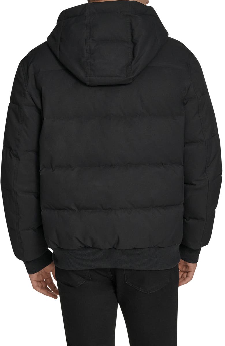Levi's<sup>®</sup> Quilted Puffer Hoodie Bomber Jacket, Alternate, color, Black