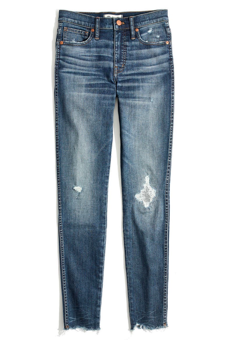 9-Inch High Waist Ankle Skinny Jeans, Alternate, color, ALLEGRA