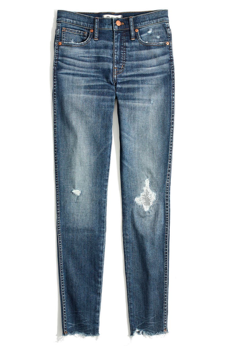 Madewell 9-Inch High Waist Ankle Skinny Jeans, Alternate, color, 